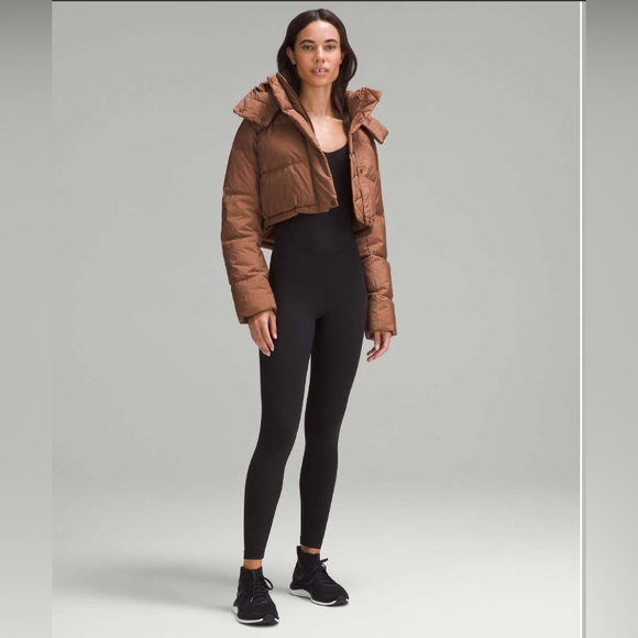 🍋 Lululemon NWOT Wunder Puff Super-Cropped Jacket - Roasted Brown - Sz 10 - Picture 1 of 15